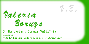 valeria boruzs business card